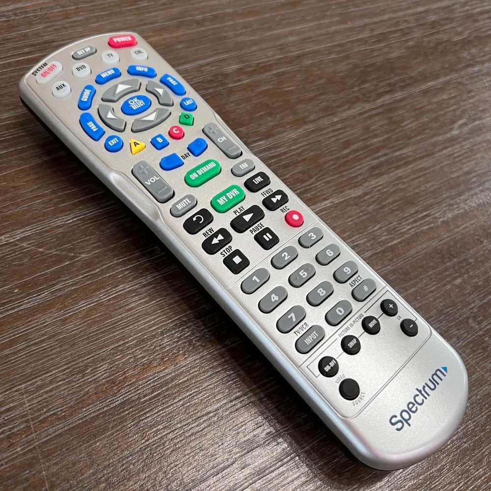 Universal Remote Control Silver Black TV DVR Cable‎ Box Replacement
